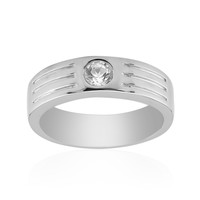 Bague en argent et Topaze blanche