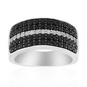 Bague en argent et Spinelle noir