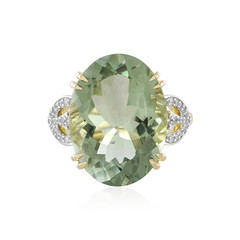 Bague en or et Améthyste verte du Rio Grande