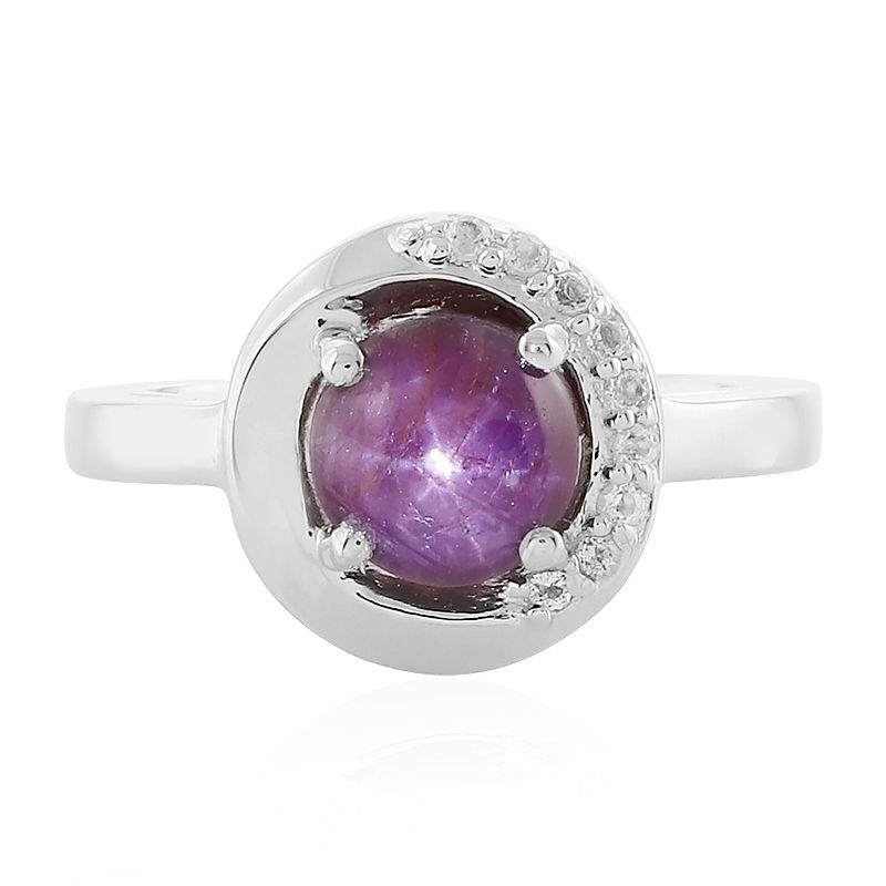 Bague en argent et Rubis toil de Channapatna 8482AE Juwelo