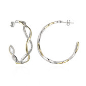 Boucles d'oreilles en argent et Topaze blanche