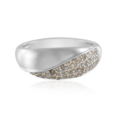 Bague en argent et Diamant champagne I2