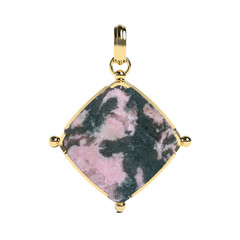 Pendentif en argent et Rhodonite Sulavesi (Bali Barong)