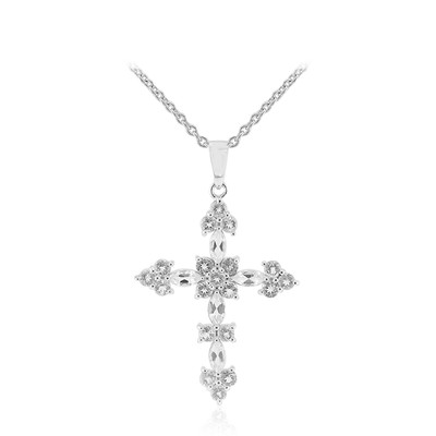 Collier en argent et Topaze blanche