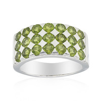 Bague en argent et Vésuvianite