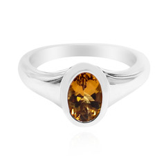 Bague en argent et Scapolite cognac