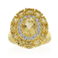 Bague en argent et Citrine