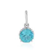 Pendentif en platine et Apatite de Paraiba