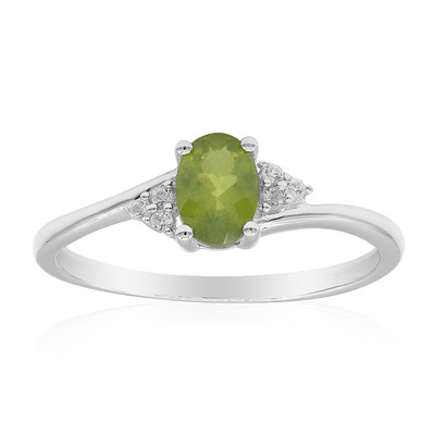 Bague en argent et Vésuvianite