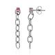 Boucles d'oreilles en argent et Grenat de Malaya