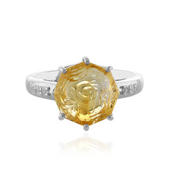 Bague en argent et Citrine