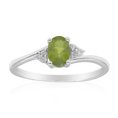 Bague en argent et Vésuvianite