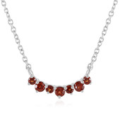 Collier en argent et Grenat rouge