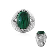 Bague pour homme en argent et Malachite