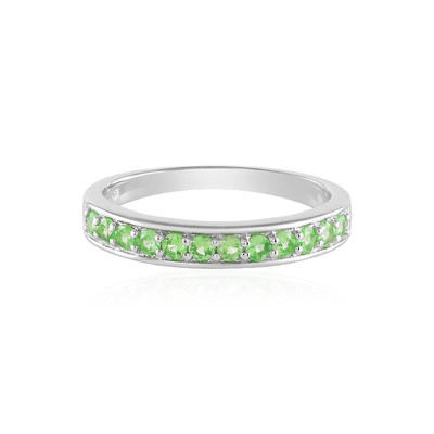 Bague en argent et Tsavorite de Tanzanie