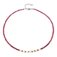 Collier en argent et Rubis de Madagascar