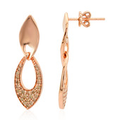 Boucles d'oreilles en or et Diamant rose de France SI1 d'Argyle  (Annette)