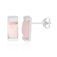 Boucles d'oreilles en argent et Calcédoine rose