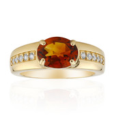 Bague en argent et Citrine Madère