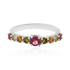 Bague en argent et Tourmaline rose