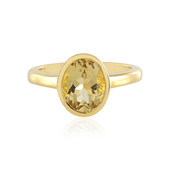 Bague en argent et Béryl jaune