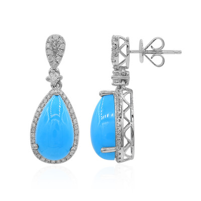 Boucles d'oreilles en or et Turquoise Sleeping Beauty (CIRARI)