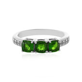 Bague en argent et Diopside de Russie