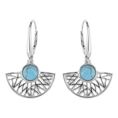 Boucles d'oreilles en argent et Turquoise (dagen)