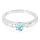 Bague en argent et Apatite bleue