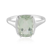 Bague en argent et Améthyste verte