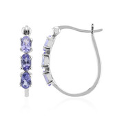 Boucles d'oreilles en argent et Tanzanite