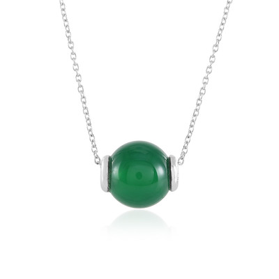 Collier en argent et Onyx vert