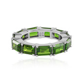 Bague en argent et Diopside de Russie