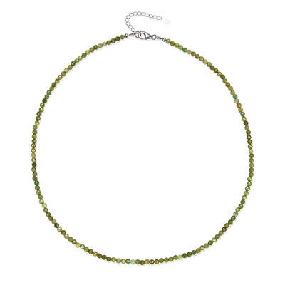 Collier en argent et Tourmaline verte