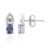 Boucles d'oreilles en argent et Tanzanite non chauffée