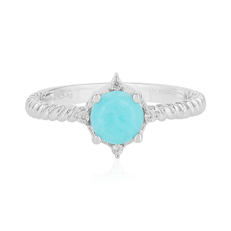 Bague en argent et Amazonite 7699YD Juwelo Bijouterie