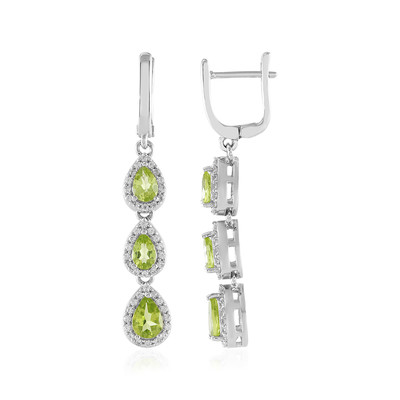 Boucles d'oreilles en argent et Péridot