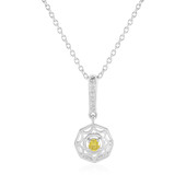 Collier en argent et Diamant jaune I2