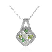 Collier en argent et Améthyste verte