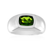 Bague en argent et Diopside de Russie