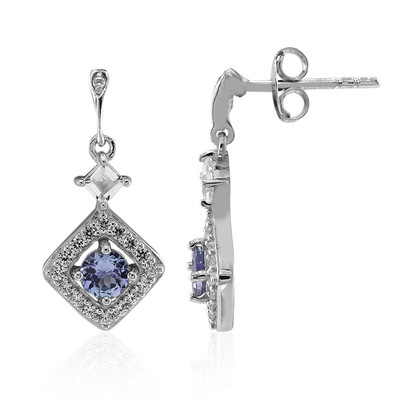 Boucles d'oreilles en argent et Tanzanite