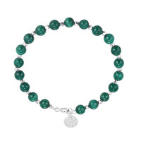 Bracelet en argent et Malachite