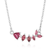 Collier en argent et Tourmaline rose