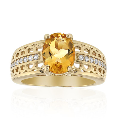 Bague en argent et Citrine