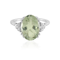 Bague en argent et Améthyste verte