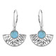 Boucles d'oreilles en argent et Turquoise (dagen)