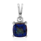 Pendentif en argent et Quartz mystique bleu