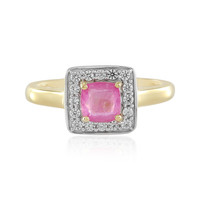 Bague en argent et Saphir rose de Madagascar