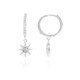 Boucles d'oreilles en argent et Diamant poivre et sel