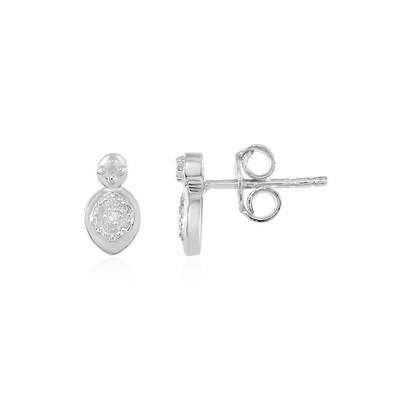 Boucles d'oreilles en argent et Diamant I2 (I)